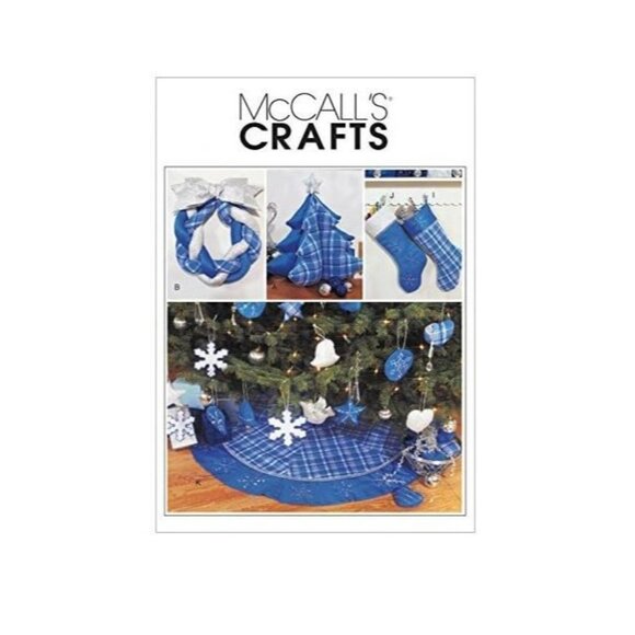 McCalls Crafts Christmas Pattern 37777 Kit Tree Skirt Stockings Ornaments Decor - Picture 1 of 8